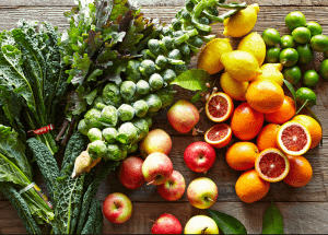 a group of fruits and vegetables on a wood surface Healthy Weight Loss Diets Carlton