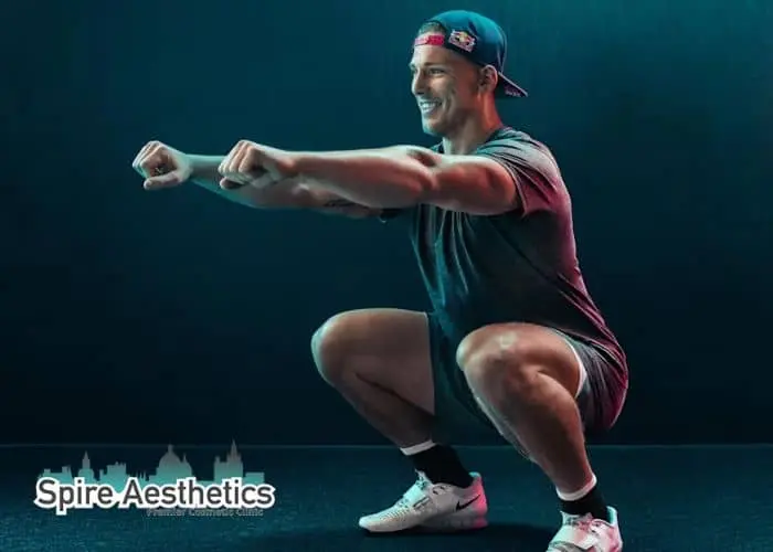Image of man build leg muscle Carlton through exercise