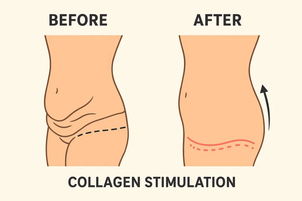 Before and after results for sagging skin after weight loss injections Carlton