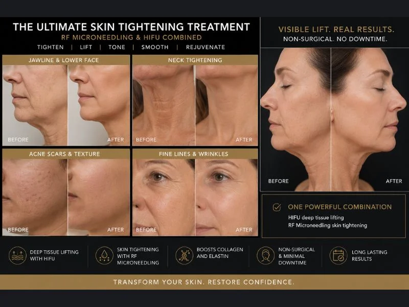 Results of combined treatment for the ultimate skin tightening treatment Carlton